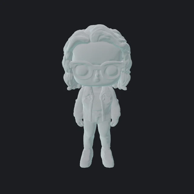 The 3D model 3D Mate generated from the image, shown as clay