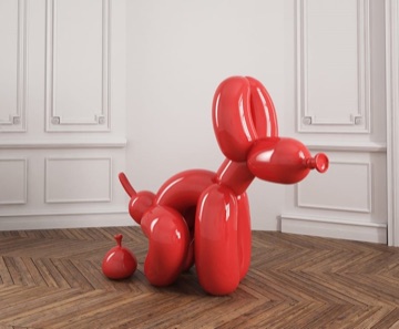 Original photo of the balloon dog collectible