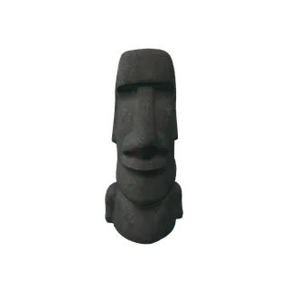 Generated 3D model of the moai statue