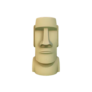 A moai statue rebuilt as a full 3D model with TRELLIS.2 4B